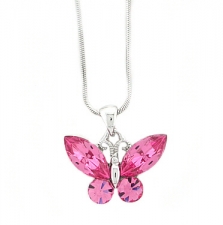 Austrian crystal butterfly necklace