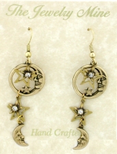 celestial fashion moon earrings