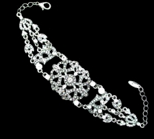 vintage look Victorian style Austrian crystal costume bracelet