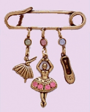 dance jewelry,ballerina charm pin