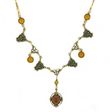 vintage victorian fashion austrian crystal necklace