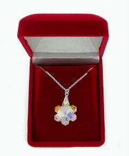 Swarovski elements,Swarovski snowflake pendant,925 sterling silver pendant,925 sterling silver necklace